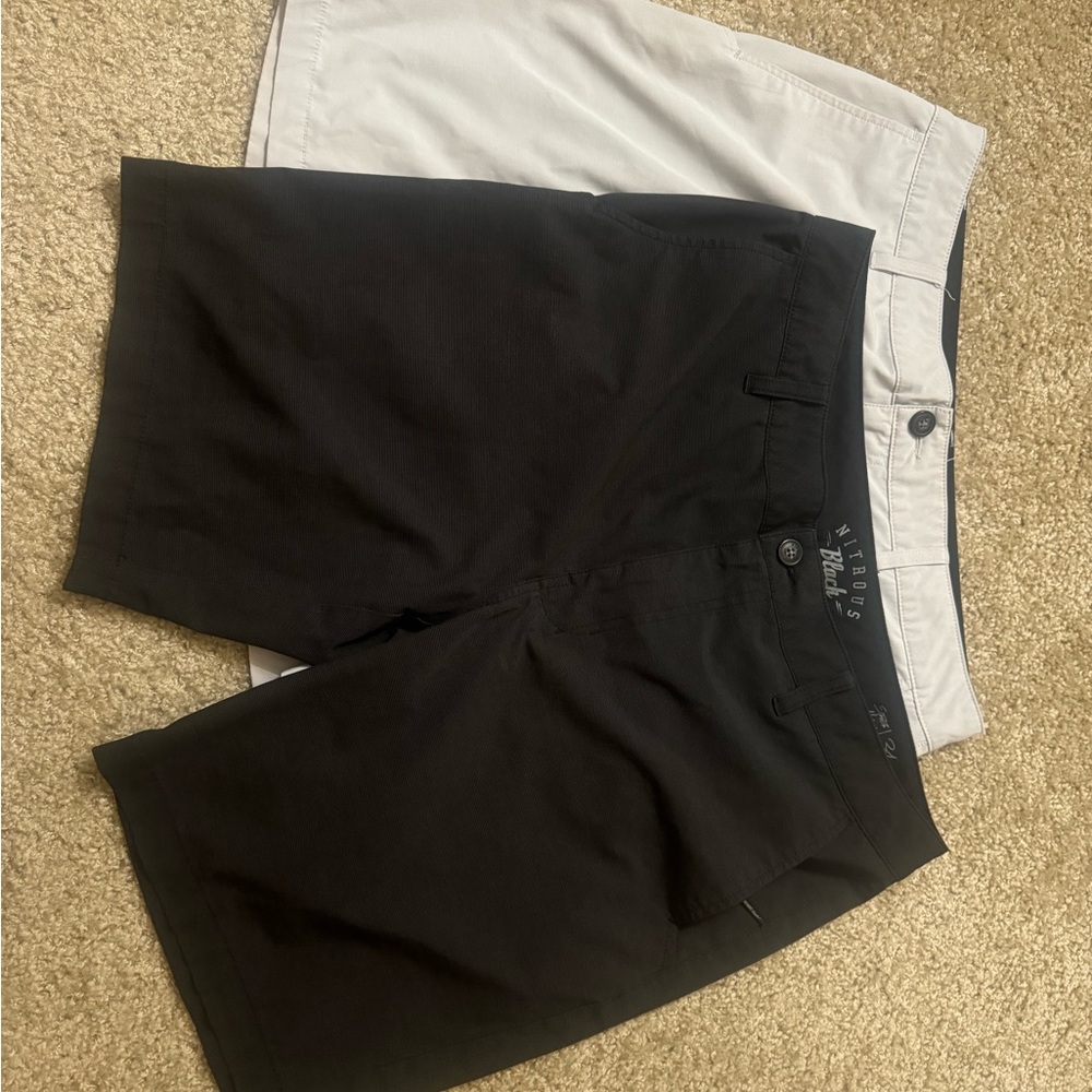 Nitrous Black Hybrid Shorts Men’s 34 - 2 Pairs (Black & Light Gray)